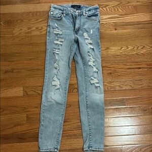 Aeropostale Ripped Jeans - Light Wash high rise curvy jegging